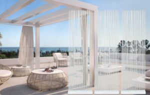 Loungemöbel für die Terrasse mit Sichtschutz von Skydesign
